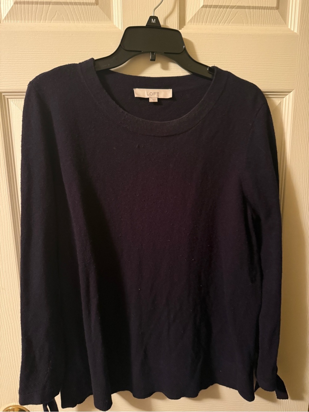 LOFT Navy Scoop Neck Lightweight Sweater